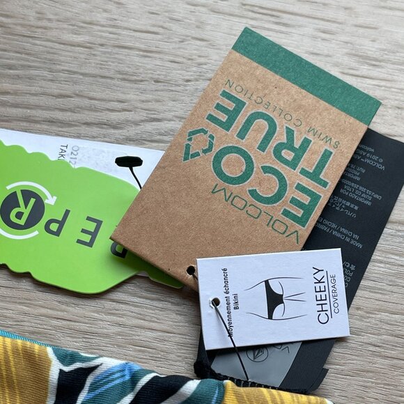 NEW Volcom Womens Medium Take It Easy Cheekini Bikini Bottom Cheeky Fit Swimwear - Picture 3 of 6